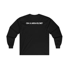 Load image into Gallery viewer, Gourmet Zombie on a High IQ Diet (F&amp;B) - Ultra Cotton Long Sleeve Tee. Quick Halloween party costume! - Keen Eye Design
