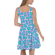 Load image into Gallery viewer, Greenflower Pattern on White - AOP Skater Dress - Keen Eye Design
