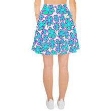 Load image into Gallery viewer, Greenflower Pattern on White - AOP Skater Skirt - Keen Eye Design
