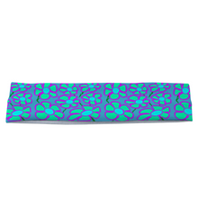 Load image into Gallery viewer, Greenflower on  Blue (Blossoms) - Unisex Headband - Keen Eye Design
