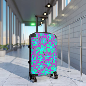 Greenflower on Purple - Cabin Suitcase - Keen Eye Design