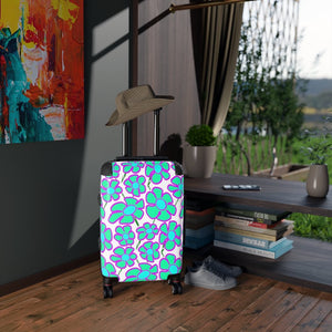 Greenflower on White - Cabin Suitcase - Keen Eye Design