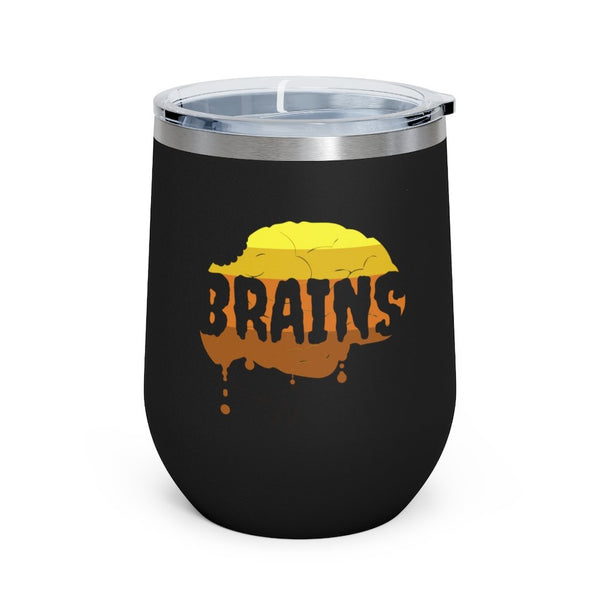 Halloween Zombie Brains - 12oz Insulated Wine Tumbler - Keen Eye Design