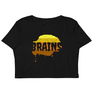 Halloween Zombie Brains - Organic Crop Top - Keen Eye Design