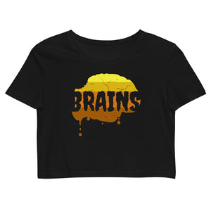 Halloween Zombie Brains - Organic Crop Top - Keen Eye Design