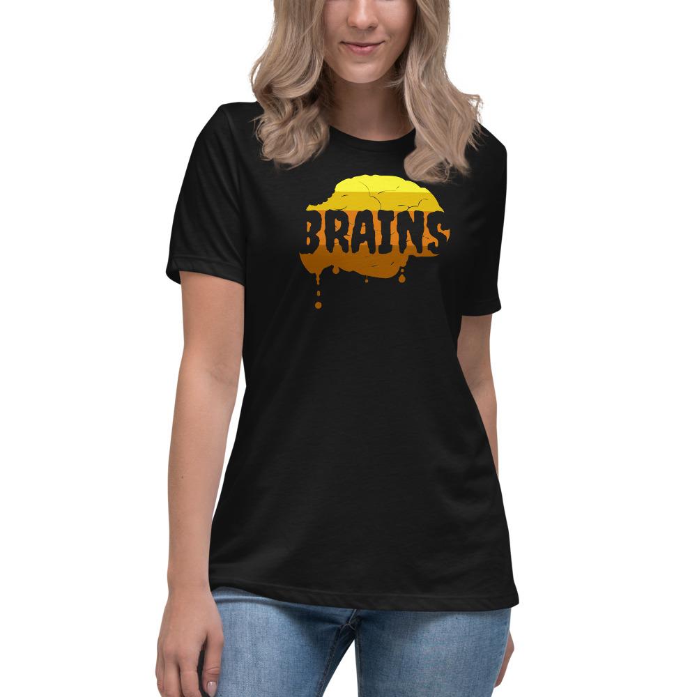 Halloween Zombie Brains - Women's Relaxed T-Shirt - Keen Eye Design