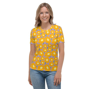 Hippy Orangeflower - Women's AOP T-shirt - Keen Eye Design