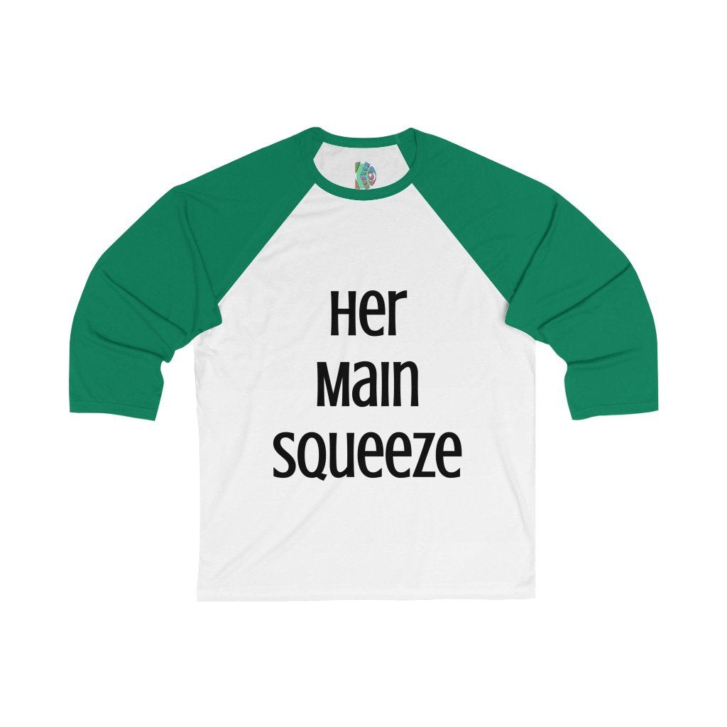 Main Squeeze - Her Main Squeeze - Unisex 3/4 Sleeve Baseball Tee - Keen Eye Design