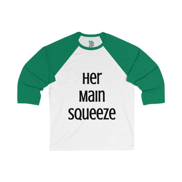 Main Squeeze - Her Main Squeeze - Unisex 3/4 Sleeve Baseball Tee - Keen Eye Design