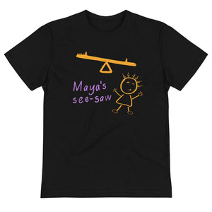 Maya's See-Saw - Unisex Eco Sustainable T-Shirt - Keen Eye Design