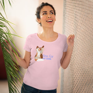 New Fox - Organic Women's Lover T-Shirt (Pink) - Keen Eye Design