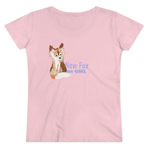 New Fox - Organic Women's Lover T-Shirt (Pink) - Keen Eye Design
