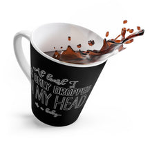 Load image into Gallery viewer, Not On My Face - Latte Mug (Tar Black) - Keen Eye Design
