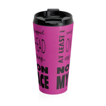 Load image into Gallery viewer, Not On My Face - Stainless Steel Travel Mug (Deep Purple) - Keen Eye Design
