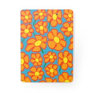 Orangeflower Pattern on Blue - Clipboard - Keen Eye Design