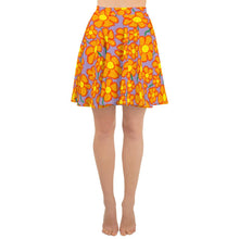 Load image into Gallery viewer, Orangeflower Pattern on Purple - AOP Skater Skirt - Keen Eye Design
