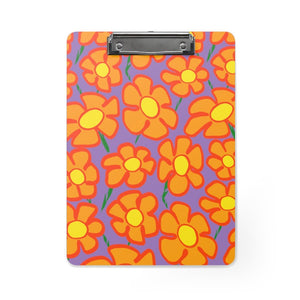 Orangeflower Pattern on Purple - Clipboard - Keen Eye Design