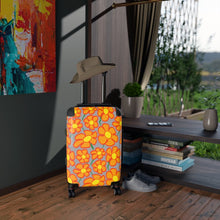 Load image into Gallery viewer, Orangeflower on Med Gray - Cabin Suitcase - Keen Eye Design

