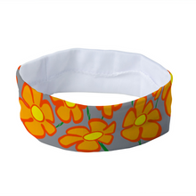 Load image into Gallery viewer, Orangeflower on Med Gray - Unisex Headband - Keen Eye Design
