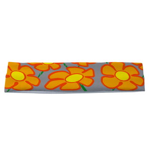 Orangeflower on Med Gray - Unisex Headband - Keen Eye Design