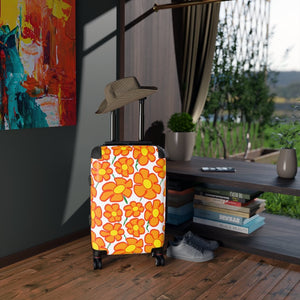 Orangeflower on White - Cabin Suitcase - Keen Eye Design