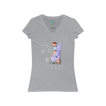 Load image into Gallery viewer, Probe You (Full - Gal) Women&#39;s Jersey Short Sleeve V-Neck Tee - Keen Eye Design
