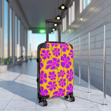 Load image into Gallery viewer, Purpleflower on Gold - Cabin Suitcase - Keen Eye Design
