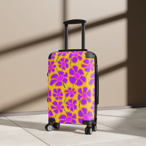 Purpleflower on Gold - Cabin Suitcase - Keen Eye Design