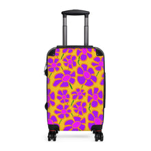 Load image into Gallery viewer, Purpleflower on Gold - Cabin Suitcase - Keen Eye Design
