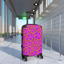 Load image into Gallery viewer, Purpleflower on Hot Pink - Cabin Suitcase - Keen Eye Design
