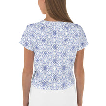 Load image into Gallery viewer, Starfeather White - AOP Crop Tee - Keen Eye Design
