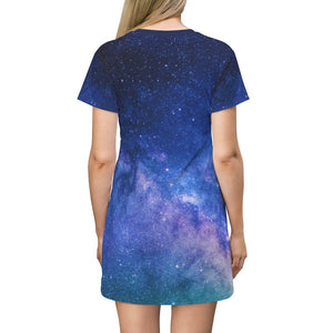 Starscape - AOP T-Shirt Dress - Keen Eye Design