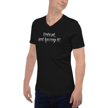 Load image into Gallery viewer, Undead and Loving It! - Unisex V-Neck T-Shirt - Keen Eye Design
