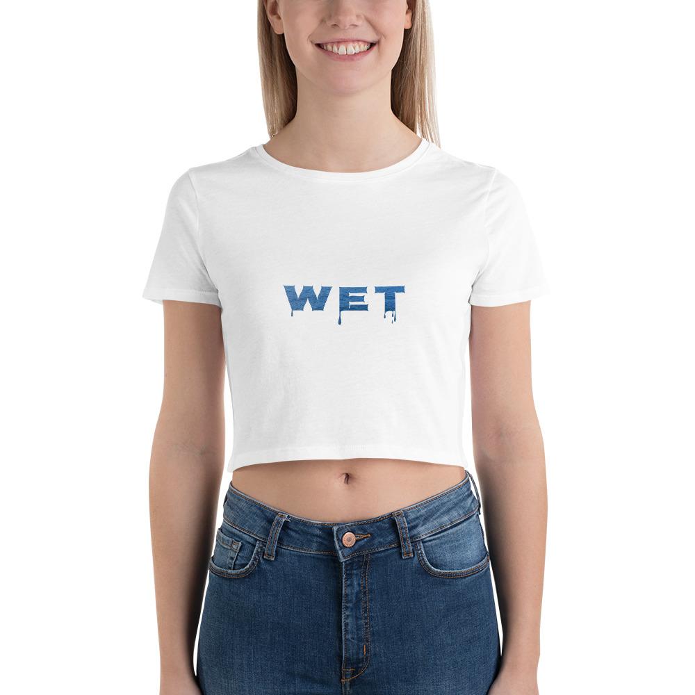 Wet (Answer - Water Style) - Women's Crop Tee - Keen Eye Design