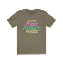 Load image into Gallery viewer, Freaky Flukey Arsey Aussie v4 (distressed) - Unisex Premium T-Shirt - Keen Eye Design
