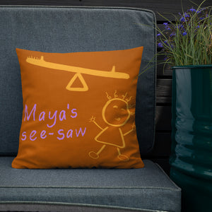 Maya's See-Saw - Premium Pillow - Keen Eye Design