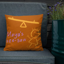 Load image into Gallery viewer, Maya&#39;s See-Saw - Premium Pillow - Keen Eye Design
