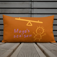 Load image into Gallery viewer, Maya&#39;s See-Saw - Premium Pillow - Keen Eye Design
