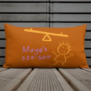 Maya's See-Saw - Premium Pillow - Keen Eye Design