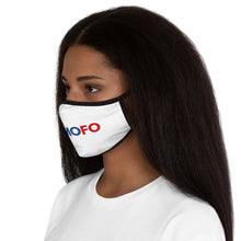 Load image into Gallery viewer, Scomofo - Fitted Polyester Face Mask (white with black trim)
