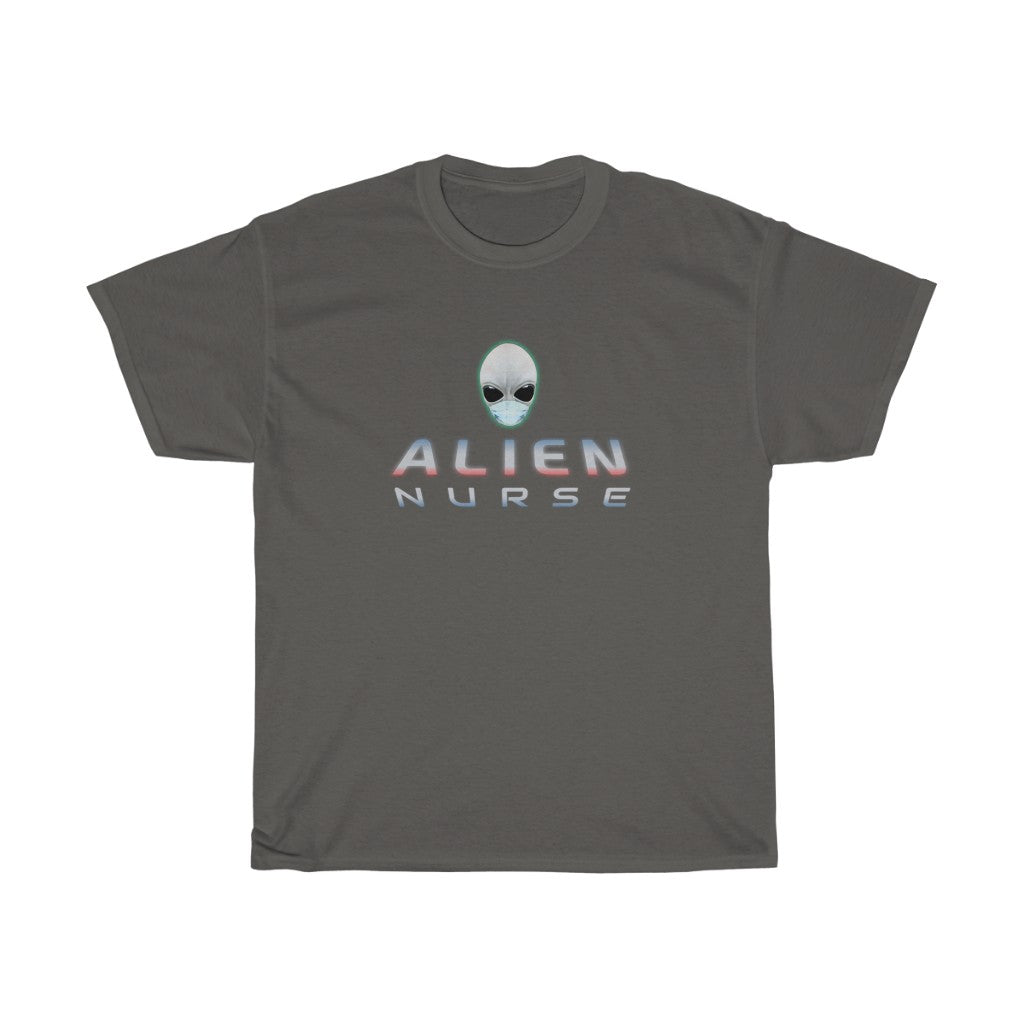 Alien Nurse - Unisex Heavy Cotton Tee - front only - Keen Eye Design