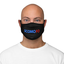 Load image into Gallery viewer, Scomofo (V2) - Fitted Polyester Face Mask (black with black trim)
