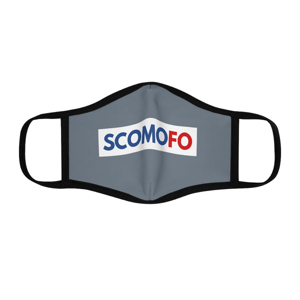 Scomofo - Fitted Polyester Face Mask (indigo with black trim)