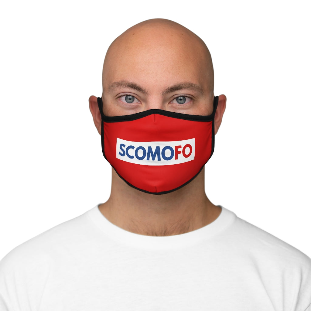 Scomofo - Fitted Polyester Face Mask (red with black trim)